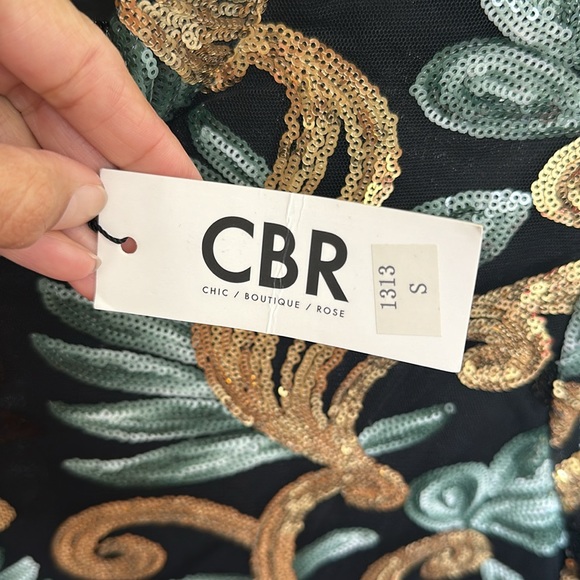 Sequin Gold, Green and Black Dress - Picture 8 of 8